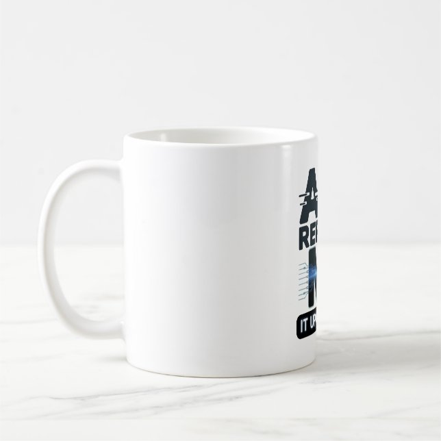 AI Upgrade Quote for Tech Lovers Coffee Mug (Left)