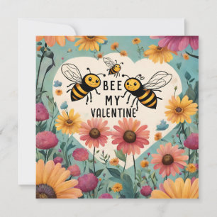 Ai Vintage Bee My Valentine Valentine’s Day Holiday Card