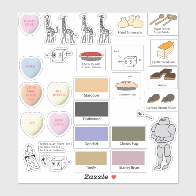 AI Weirdness collection Sticker (Sheet)