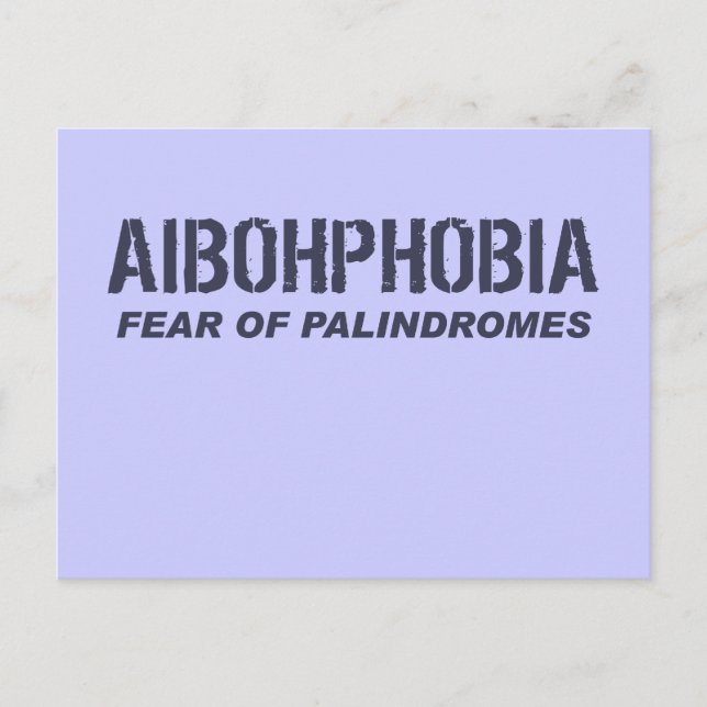 AIBOHPHOBIA POSTCARD (Front)