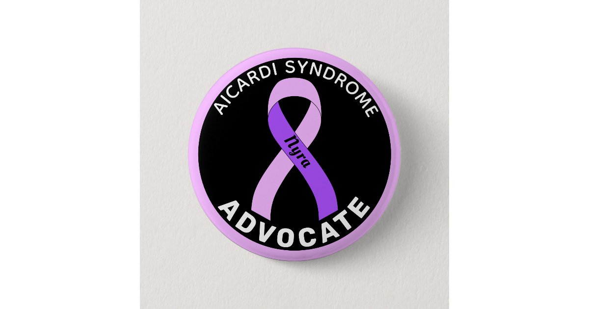 Aicardi Syndrome Advocate Ribbon Black Button | Zazzle