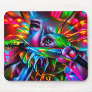 Aichmophobia: Vivid Surreal Art Mouse Pad