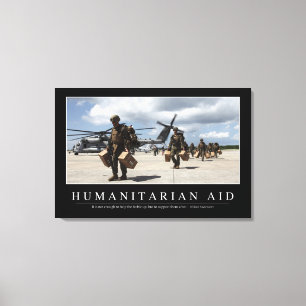 Aid: Inspirational Quote a Canvas Print