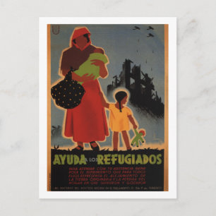Aid to refugees (1938)_Propaganda Poster Postcard