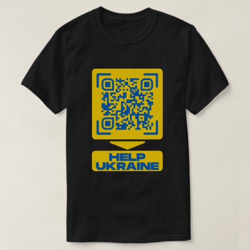 Aid to Ukraine QR Code T_Shirt