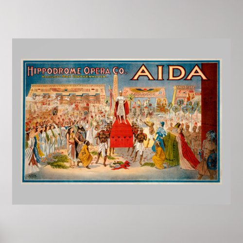 Aida opera vintage poster 1908