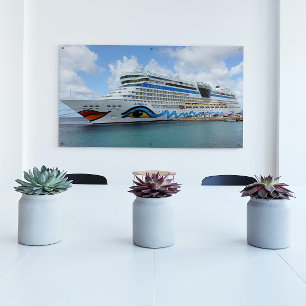 AIDAluna cruise ship anchered off Grenada island Poster