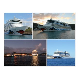 AIDAluna Cruise Ship Collage Postcard