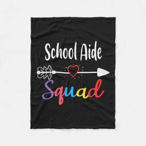Aide Squad Fun Back To School Teacher Supplies  Fleece Blanket