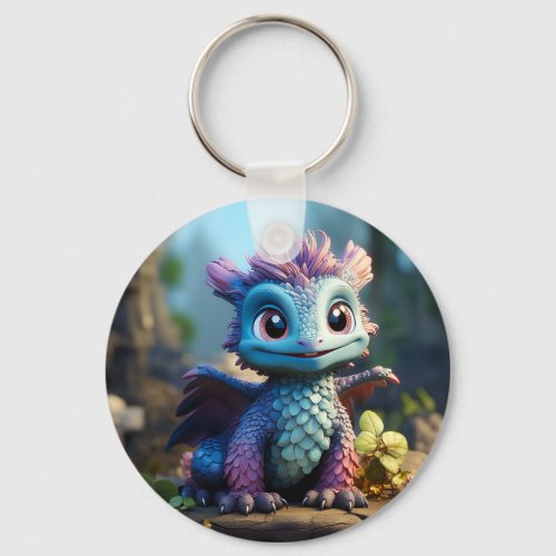 Aiden, a Whimsical Dragon Keychain