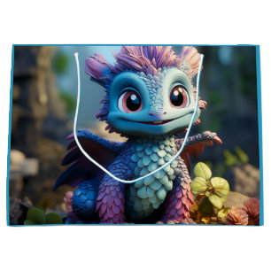 Aiden, a Whimsical Dragon  Large Gift Bag
