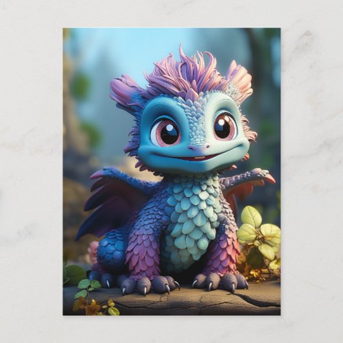Aiden, a Whimsical Dragon Postcard