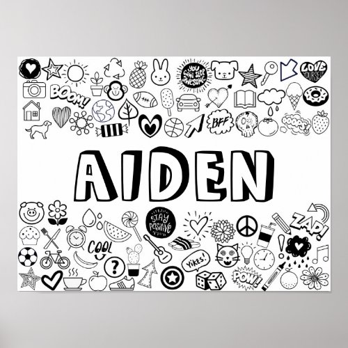 AIDEN Colour_it_Yourself Outline Design Poster