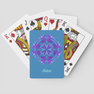AIDEN ~ STUNNING! Purple, Aqua and White Design Poker Cards
