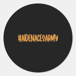 Aidenacesarmy Fight Against Cancer Leukemia Aiden’ Classic Round Sticker
