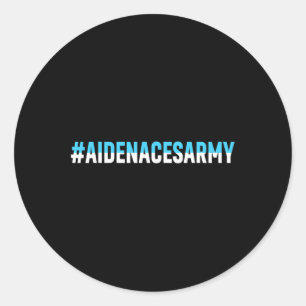 Aidenacesarmy Fight Against Cancer Leukemia Aiden’ Classic Round Sticker