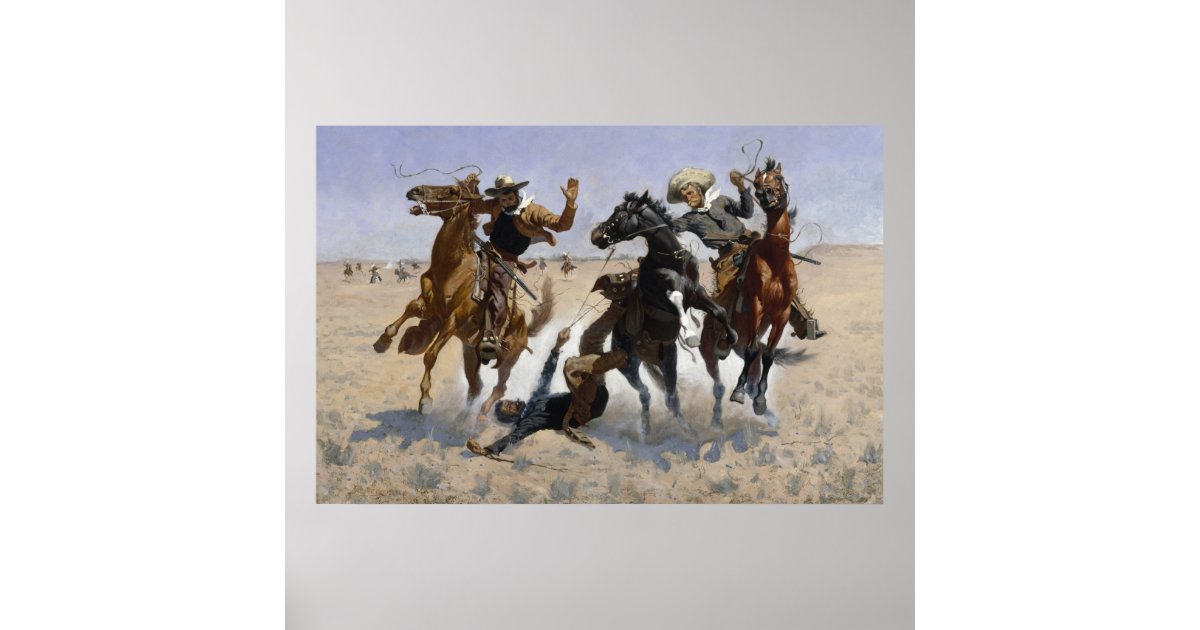 Aiding A Comrade by Frederic Remington Poster Zazzle