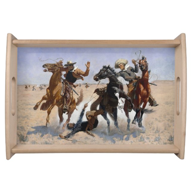 Aiding A Comrade Remington Fine Art Serving Tray (Front)