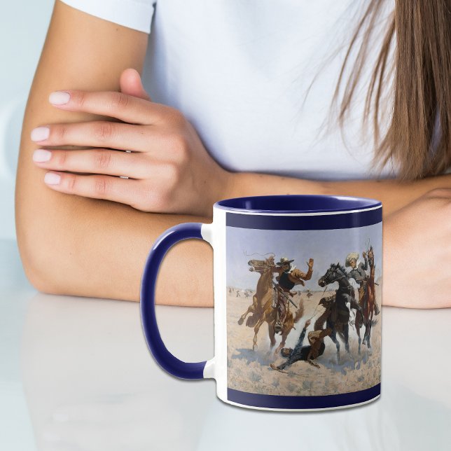 Aiding a Comrade Remington Fine Art Two-Tone Coffee Mug (Creator Uploaded)