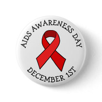 AIDS AWARENESS DAY DECEMBER 1ST BUTTON