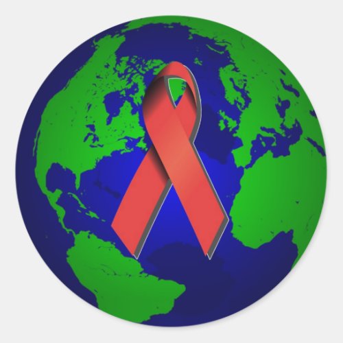 AIDS Awareness for All Classic Round Sticker