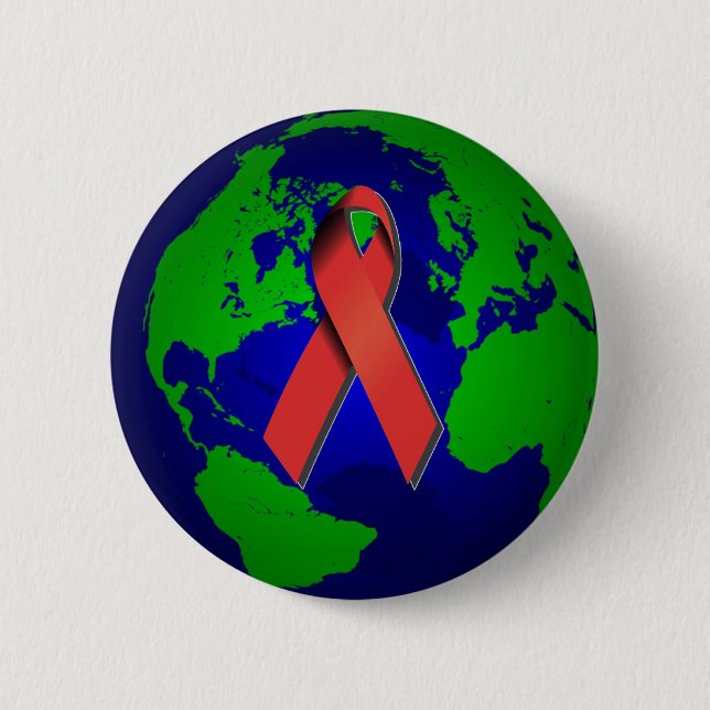 AIDS Awareness for All Pinback Button (Front)