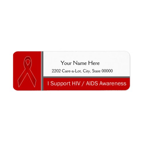 AIDS Awareness Hope Faith Suppot Return Address Label