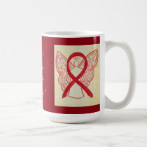 AIDS Awareness Red Ribbon Angel Custom Mug