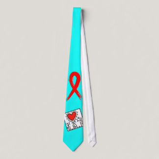 AIDS Awareness Ribbon Tie