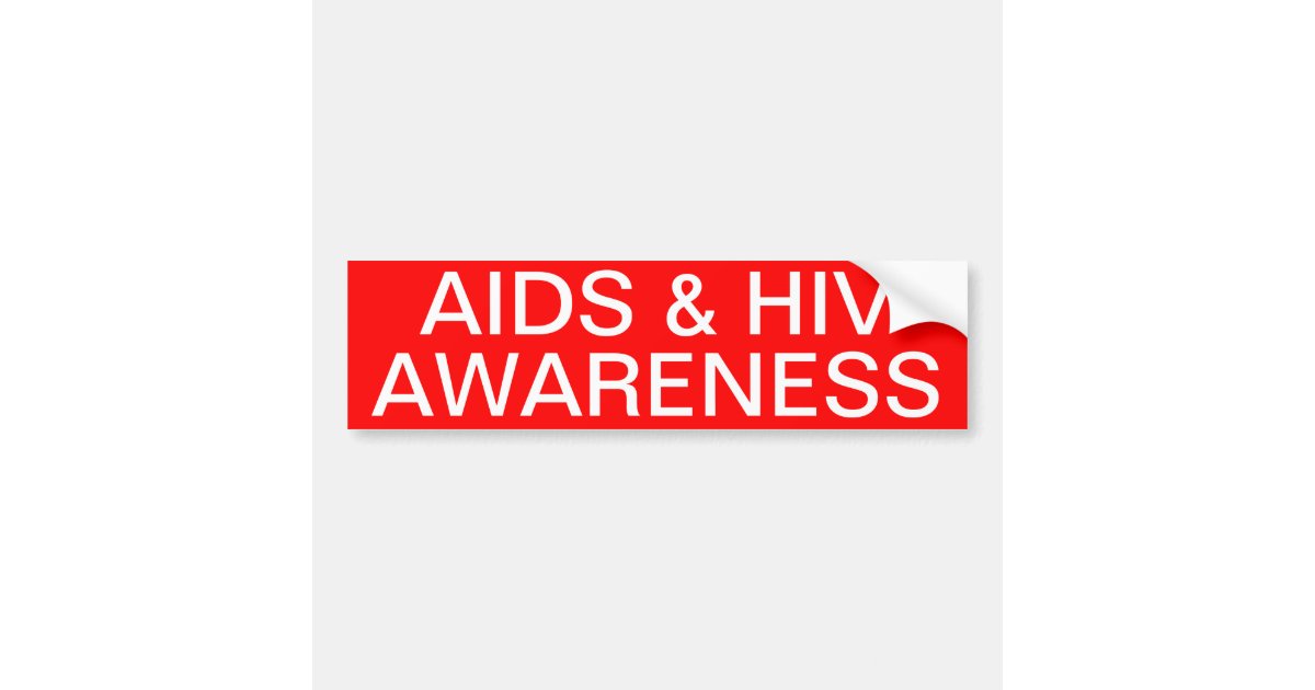 AIDS & HIV Awareness Bumper Sticker Zazzle