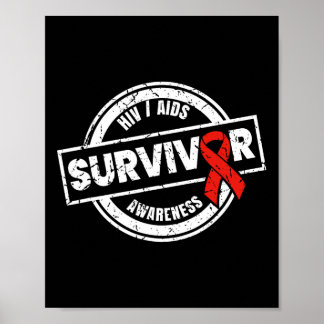 Aids Hiv Awareness Month Tshirts Survivoraids Awar Poster