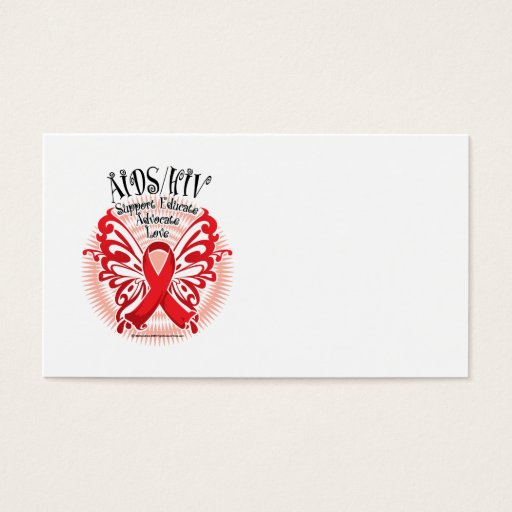 Customizable AIDS/HIV Butterfly 3 Business Card Template