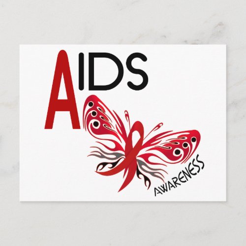 AIDS  HIV Butterfly 3 Awareness Postcard