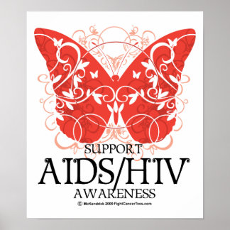 AIDS/HIV Butterfly Poster