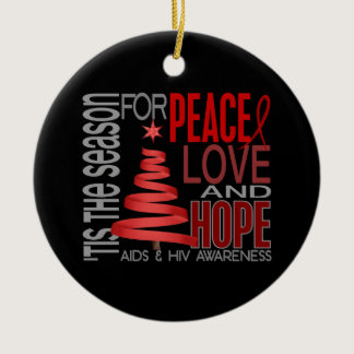 AIDS HIV Christmas 1 Ornaments
