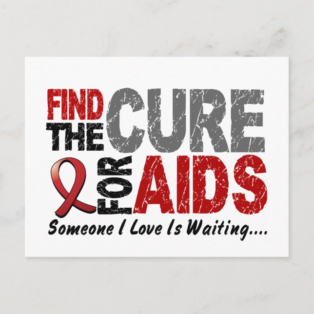 AIDS / HIV Find The Cure 1 Postcard (Front)