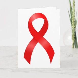 AIDS & HIV Heart Disease & Stroke - Red Ribbon Letterpress Thank You Card