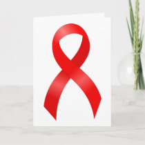 AIDS & HIV | Heart Disease & Stroke - Red Ribbon Thank You Card