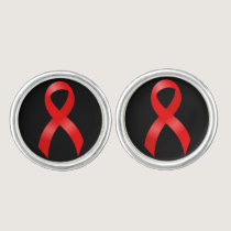 AIDS & HIV | Heart & Stroke | Red Ribbon Cufflinks
