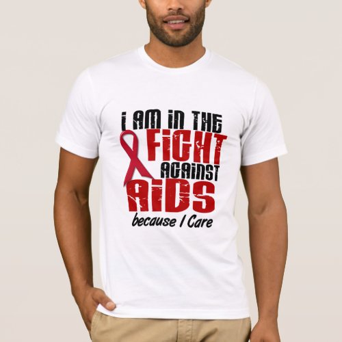 AIDS HIV In The Fight 1 I Care T_Shirt