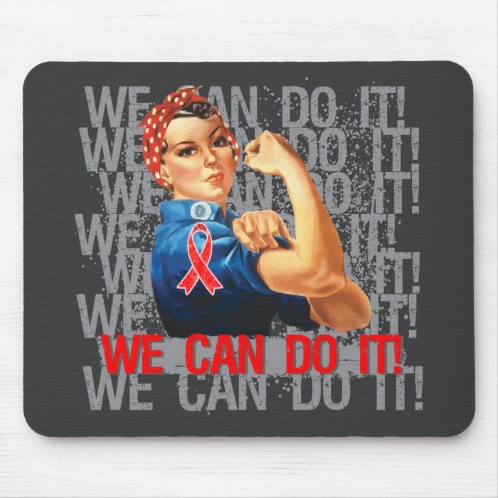 AIDS HIV Rosie WE CAN DO IT Mouse Pad