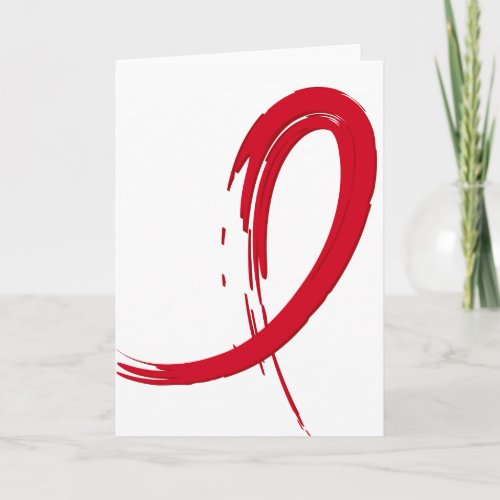 AIDS Red Ribbon A4 Card