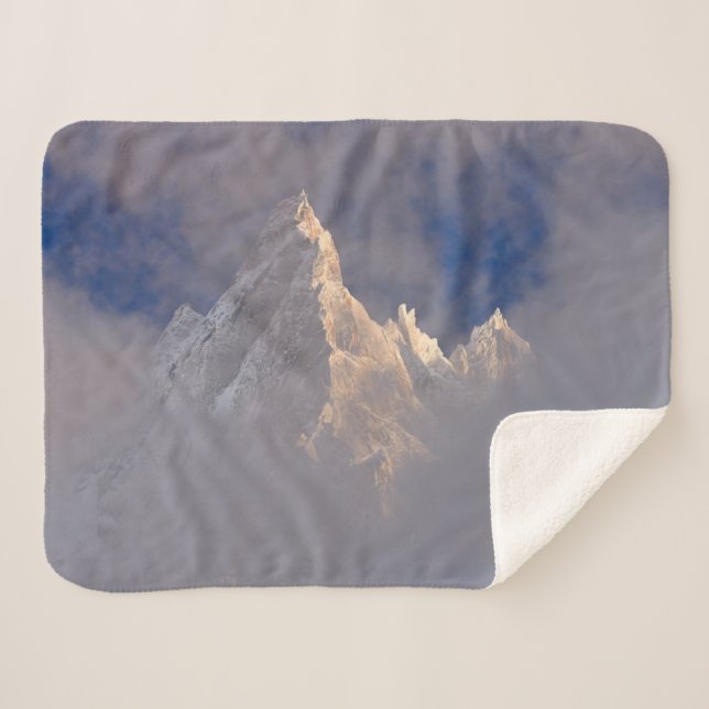 Aiguille de Blaitiere | France Sherpa Blanket (Front (Horizontal))