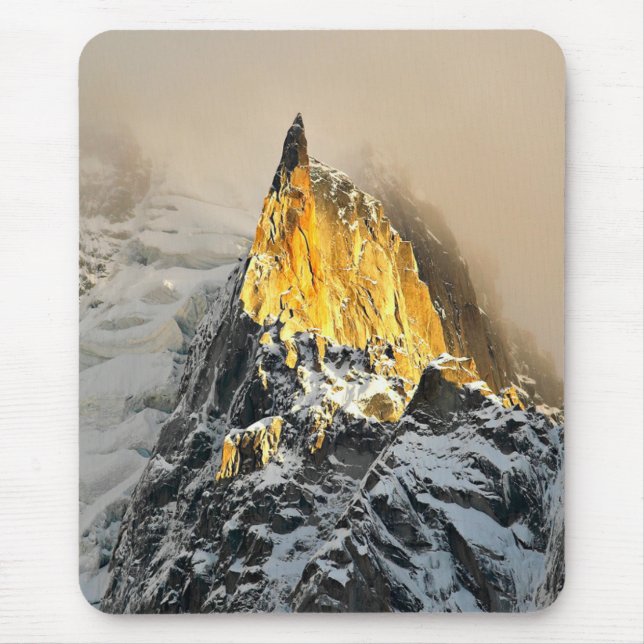 Aiguille des Deux Aigles Sunrise, Chamonix Mouse Pad (Front)