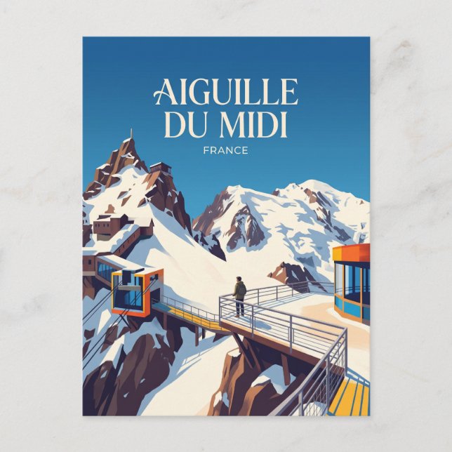Aiguille du Midi, Chamonix France Postcard (Front)