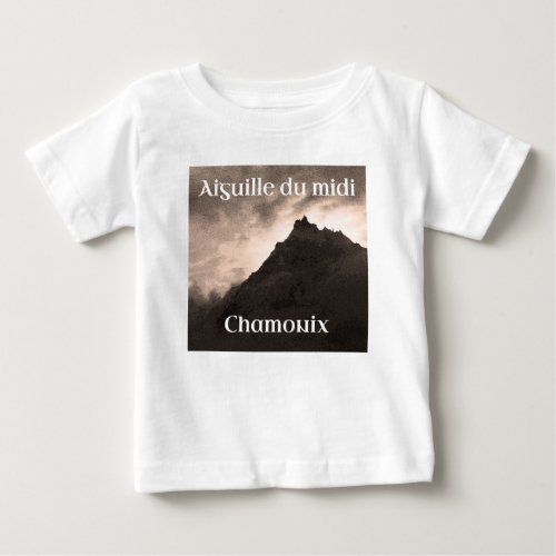Aiguille du Midi Mont Blanc Mountain Baby T_Shirt
