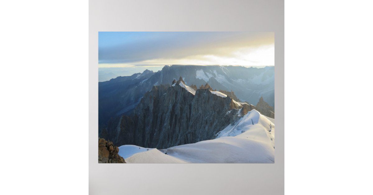 Aiguille du Midi sunrise Chamonix Poster | Zazzle