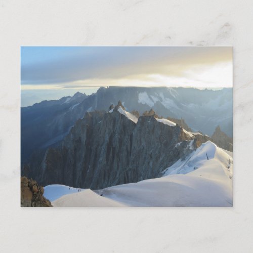 Aiguille du midi view Chamonix Postcard