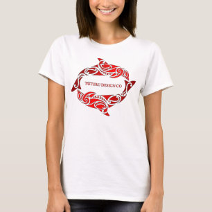 Aihe (Dolphins) Tee or Hoodie - Red on White