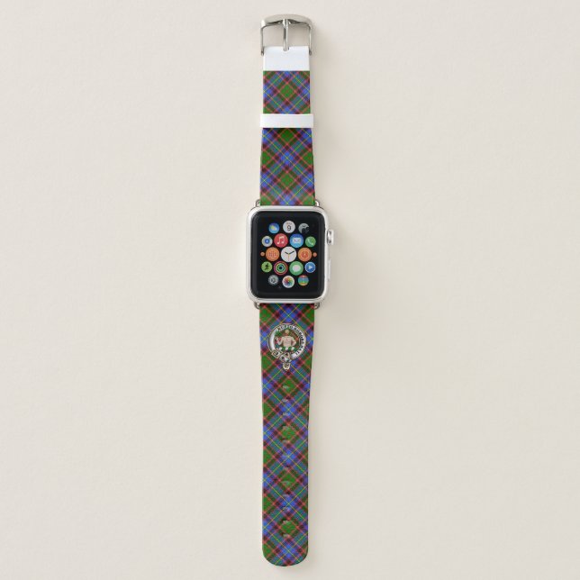 Aikenhead Clan Badge & Tartan Apple Watch Band (Front)
